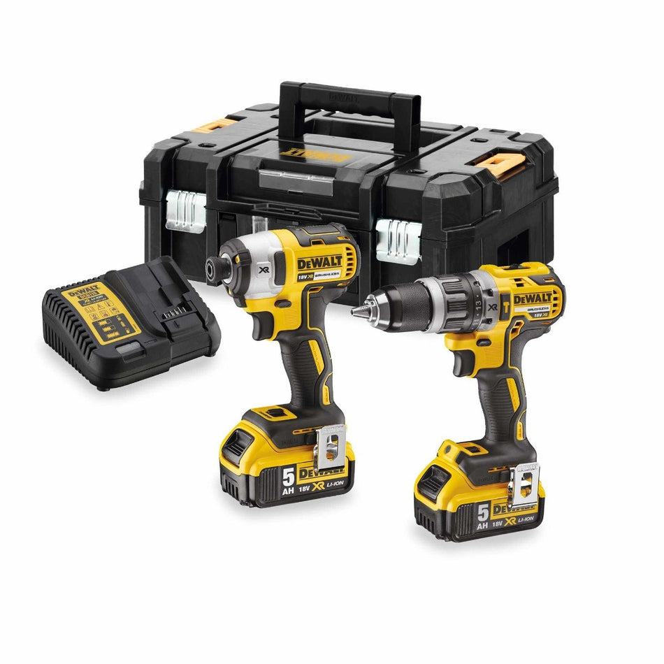 Dewalt DCK266P2 Brushless Combi & Impact Driver  Twin Pack C/W 2 x 5Ah Batteries, Charger & Case