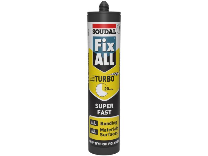 Soudal Fix All Turbo Fast Setting Adhesive Grey 290ml