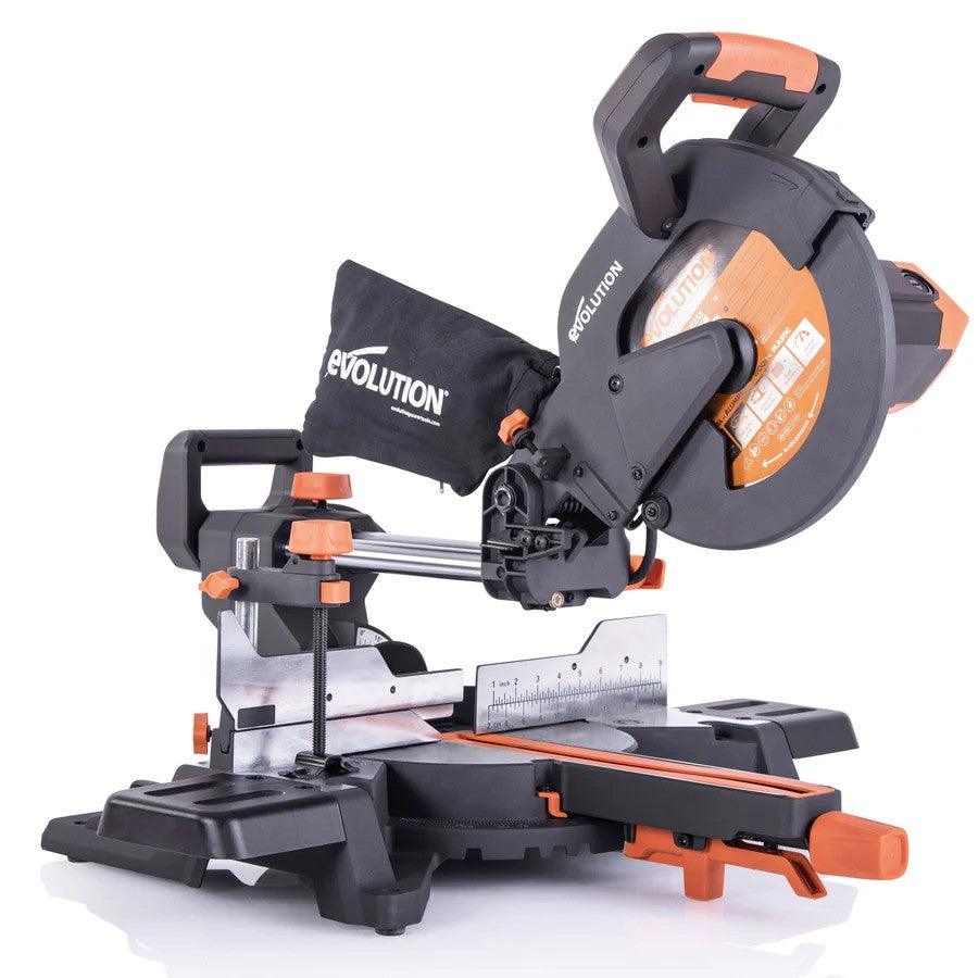 Evolution R255SMS 255mm Electric Single-Bevel Sliding Mitre Saw 240V