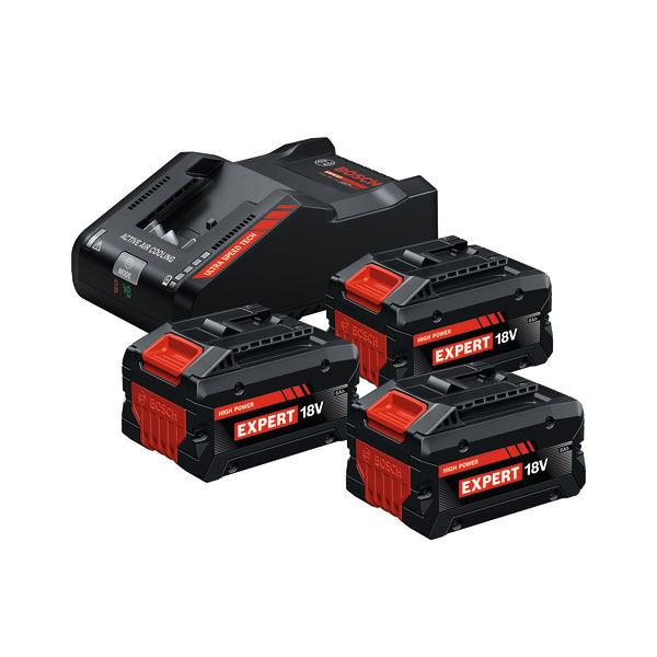 Bosch Expert 0615V0005T Battery & Charger Pack (3 x 8Ah Expert Batteries & Charger)