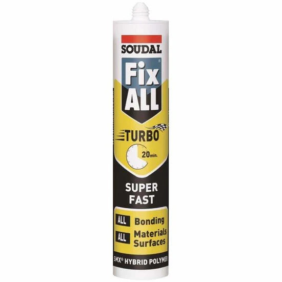 Soudal Fix All Turbo Fast Setting Adhesive White 290ml