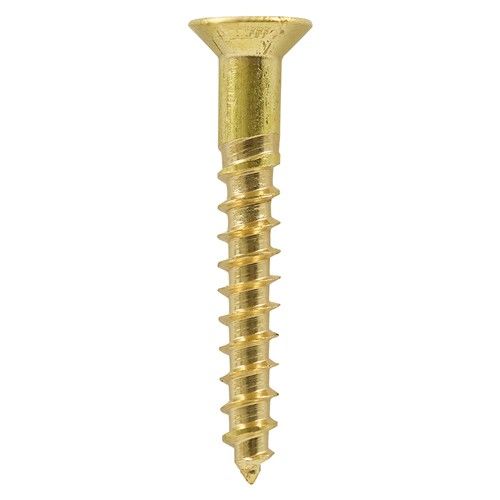Brass Countersunk Square Recess Screw 8 x 1 inch (Box of 200)