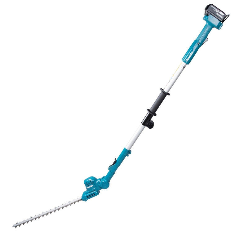 Makita 46cm 18mm Gap 18V LXT 1x 5Ah Li-Ion Cordless Pole Hedge Trimmer Kit -  DUN461WRT