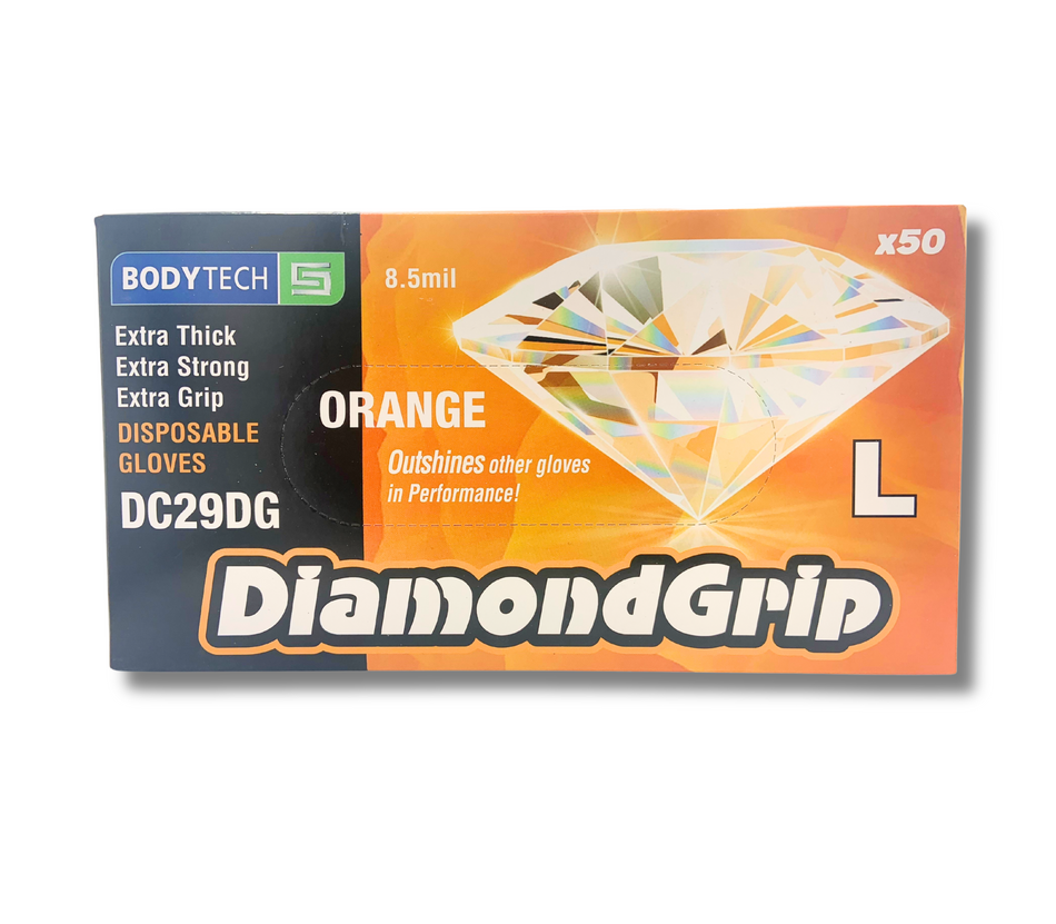 BodyTech Diamond Grip High Quality Disposable Gloves Pack 50 - Large