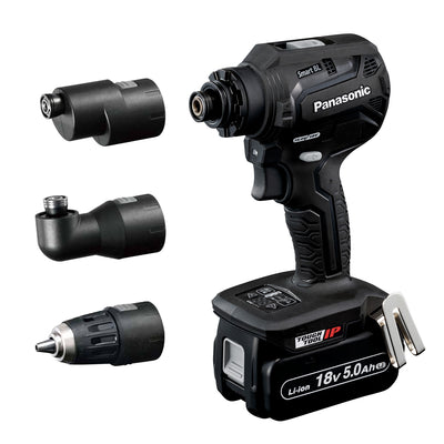 Panasonic EY1DD2 18V Drill Driver, 2 x 5Ah Batteries, Charger, LED Floorlight & Case
