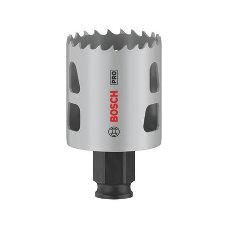 Bosch hole saw bit on a white background