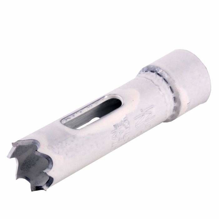 Bi-Metal Hole Saw 16mm with a silver color and metal construction, designed for cutting various materials.