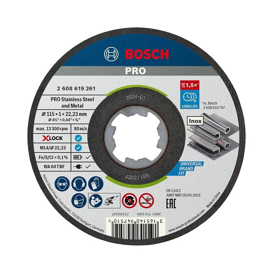 Bosch Pro 115mm X Lock Metal Cutting Disc