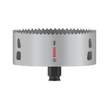 Bimetal hole saw with Bosch branding on a white background