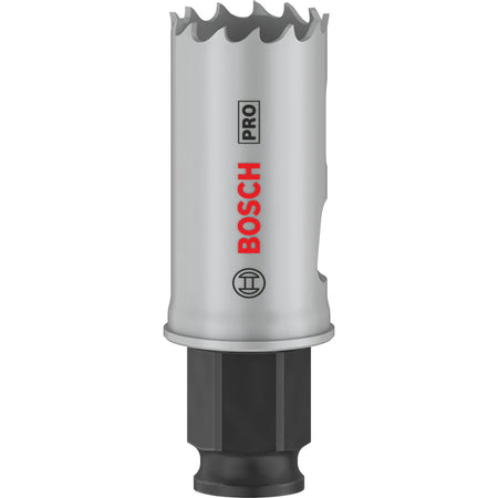 Bosch hole saw bit on a white background
