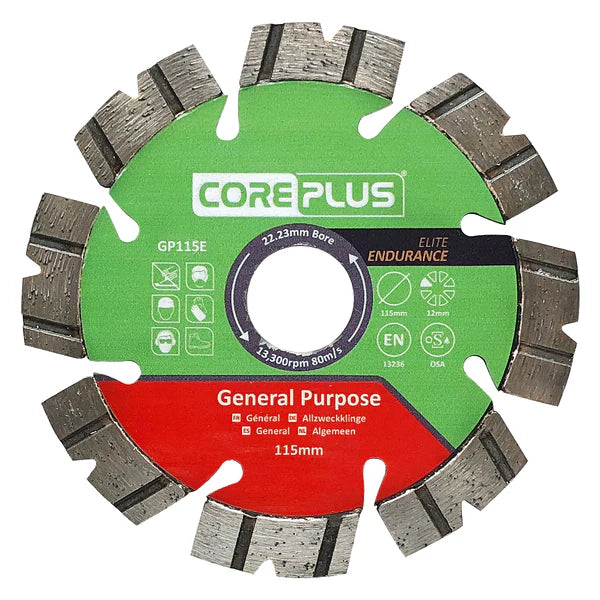 Coreplus 115mm Elite Endurance General Purpose Diamond Blade