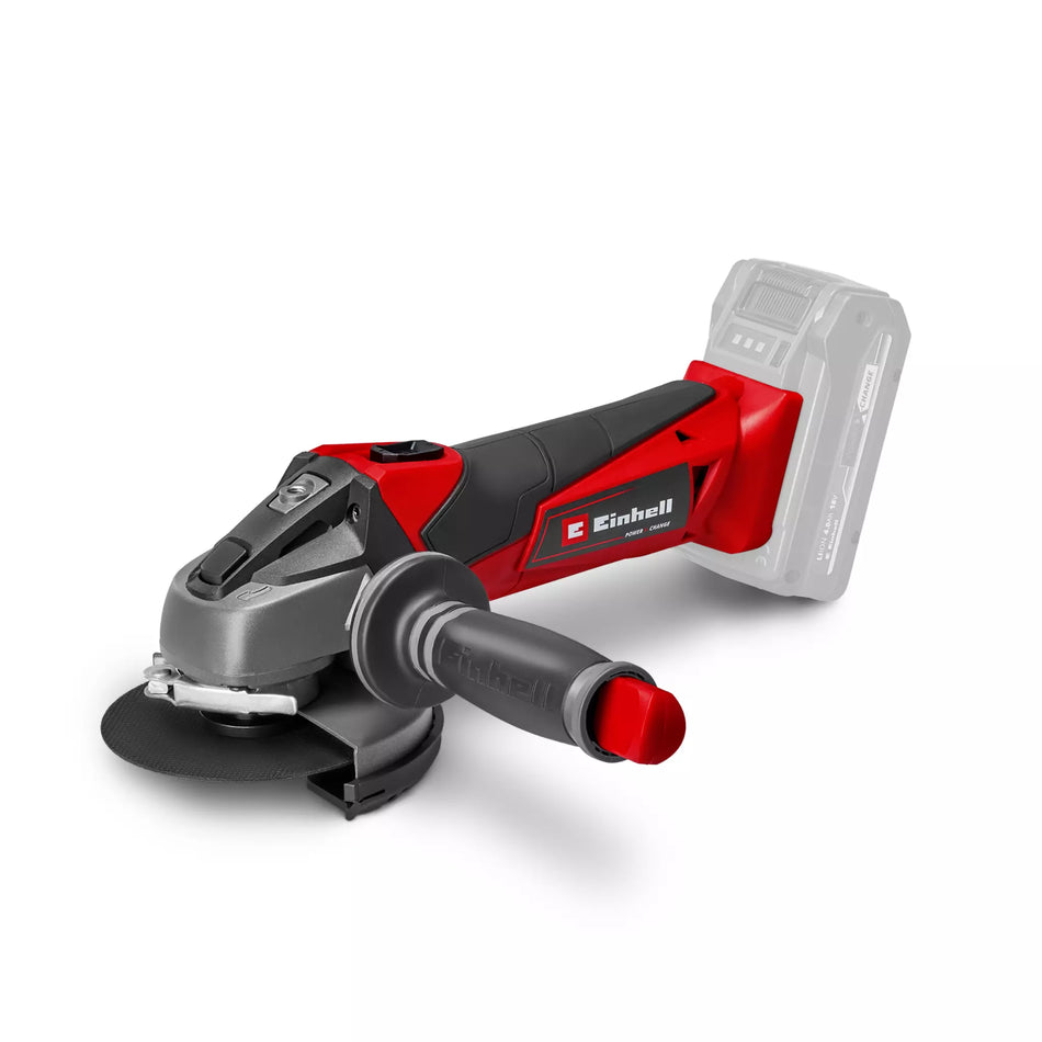Red and gray angle grinder