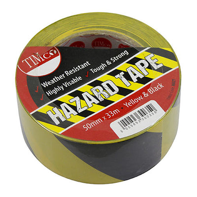 Black Yellow Hazard Tape