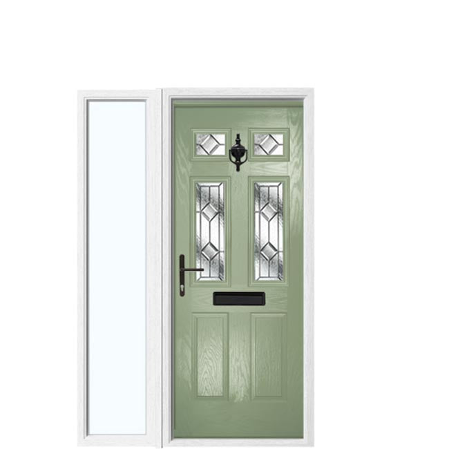 Ace Doors Lagan 3 Composite Front Door – Traditional Glazed External Door (DMA3)