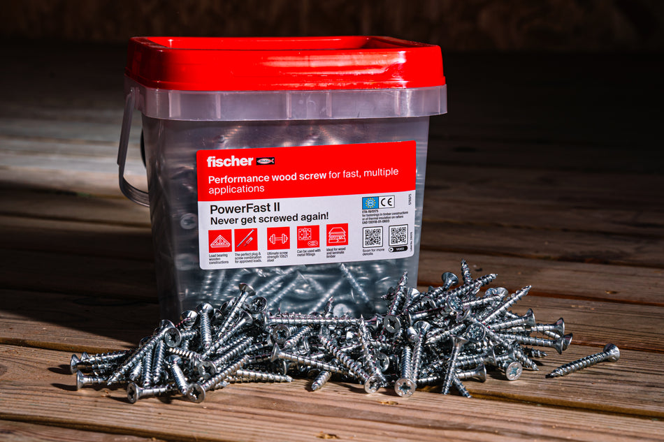 Fischer Power Fast FPFII Countersunk Chipboard Screws Zinc