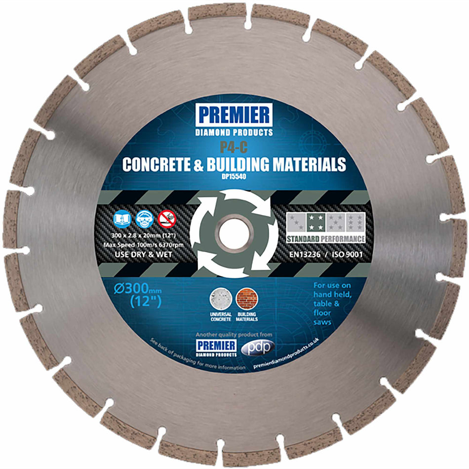 Diamond blade for concrete and building materials Premier Diamond brand 
