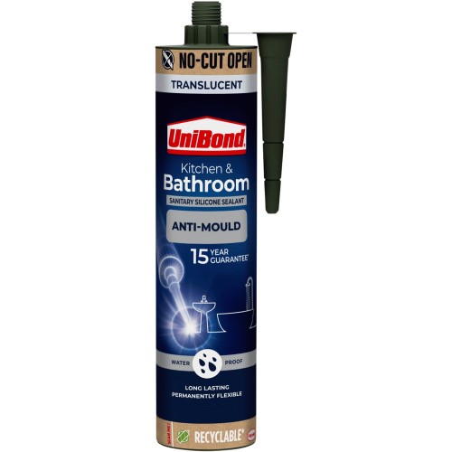 UniBond Anti-Mould Kitchen & Bathroom Sealant Clear 280ml