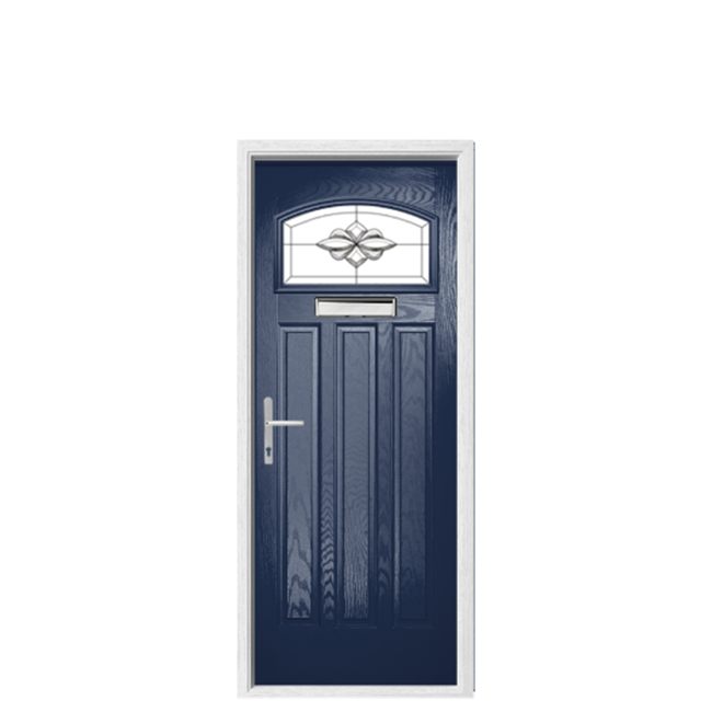 Ace Doors Yarrow Composite Front Door – Traditional Glazed External Door (DMR2) - Wide selection of colours