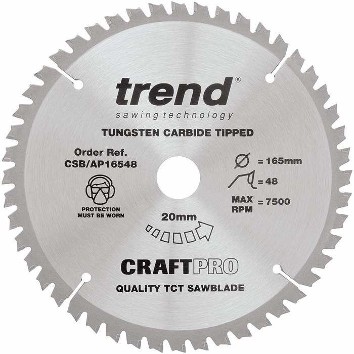 Craft saw blade aluminium and plastic 250mm x 84 teeth x 30mm