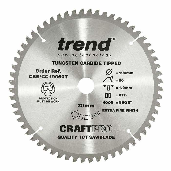 Craft saw blade crosscut 250mm x 24 teeth x 30mm