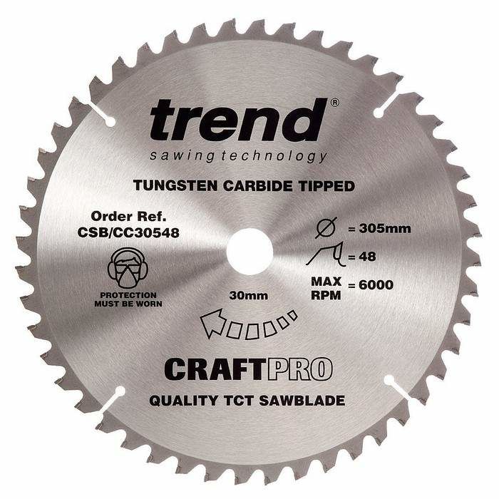 Craft saw blade crosscut 305mm x 48 teeth x 30mm