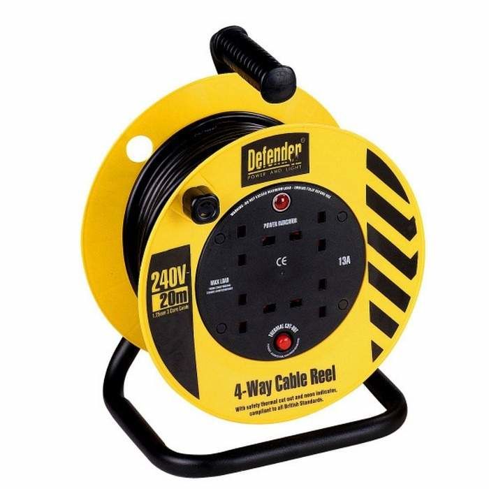 20 Meter 240 Volt 1.5mm Defender Cable Reel