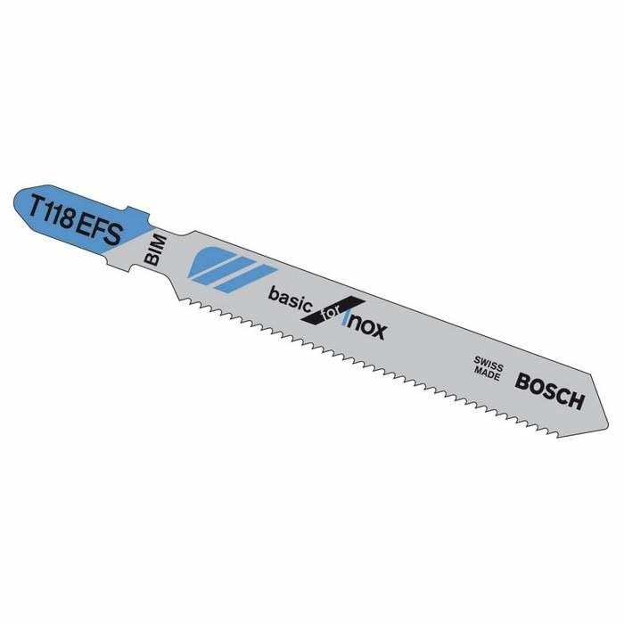 Bosch T118EFS Jigsaw Blades Inox Type (Pack of 5)