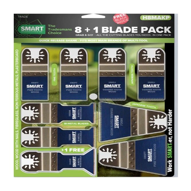 Smart Trade 8 pc Multi-Tool Accessory Kit + 1 Blade