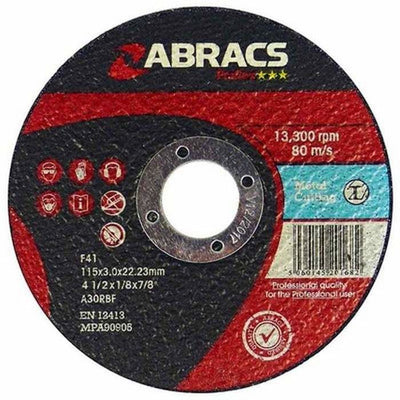 12" x 20mm Bore Abracs Metal Cutting Disc Flat