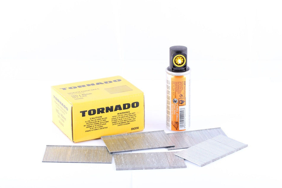 Tornado F16 X 38mm Galv Brad Boxed 4000 c/w 4 Gas