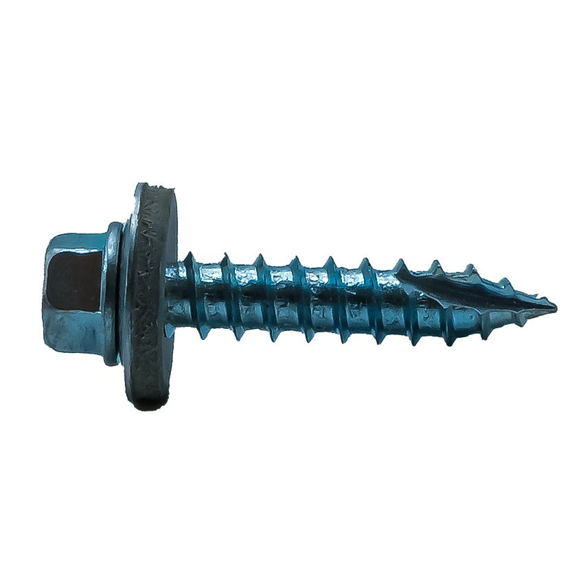 32mm Timber Fix Hex Head 16mm Washer Gash Point Screw (Box 100)