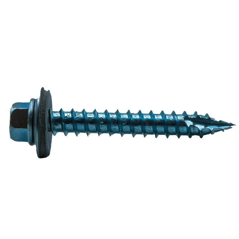 45mm Timber Fix Hex Head 16mm Washer Gash Point Screw (Box 100)