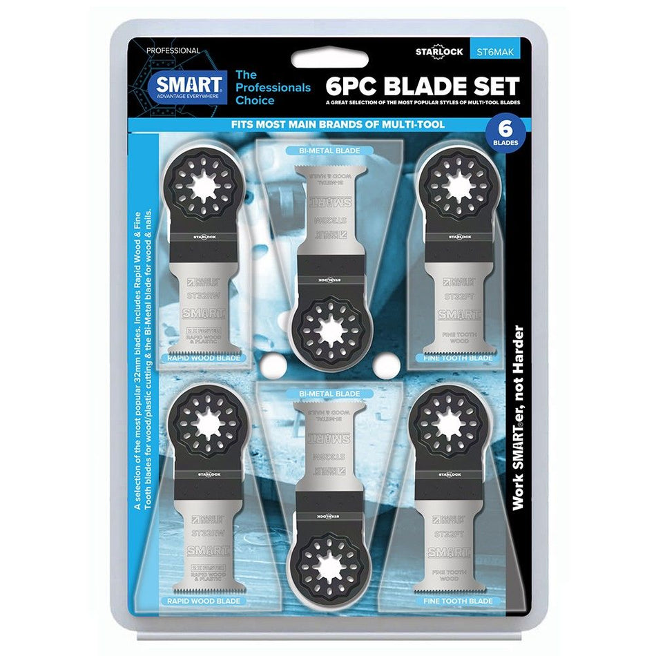 Smart Starlock 6 pc Multi-Tool Blade Set